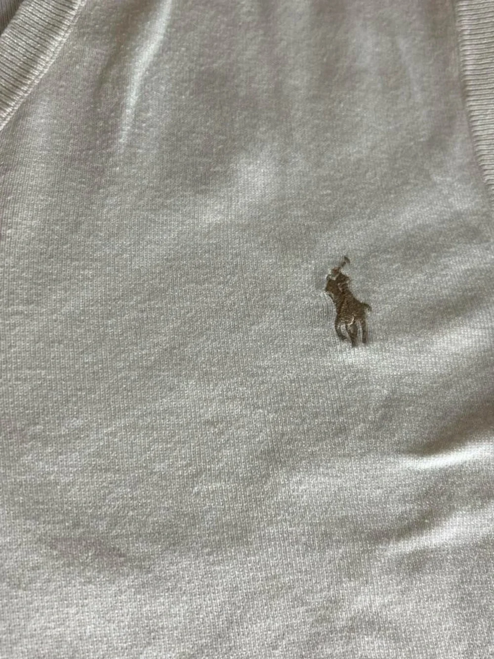Ralph Lauren Men’s Cream V-Neck Sweater Vest 100% Pima Cotton